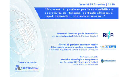 “Port assessment: tecniche, tecnologie e competenze per la competitività dei porti italiani”